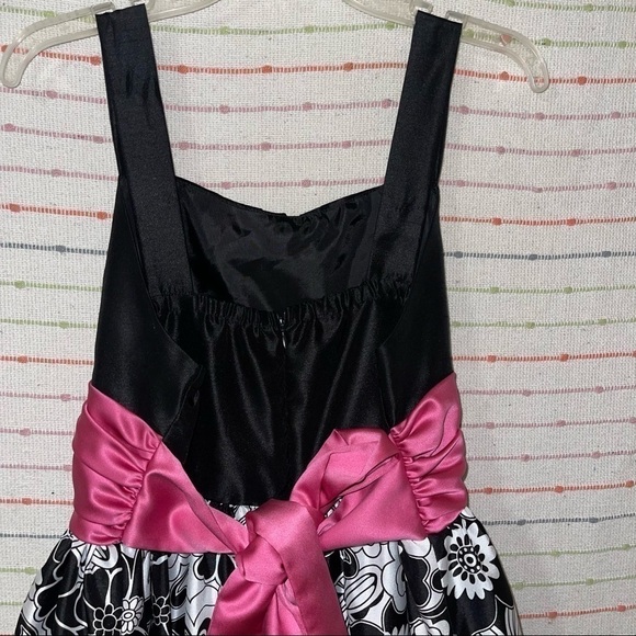 Bonnie Jean NWOT Big Girls Plus Size Black/White Shirred Waist Bubble Dress - Picture 8 of 10